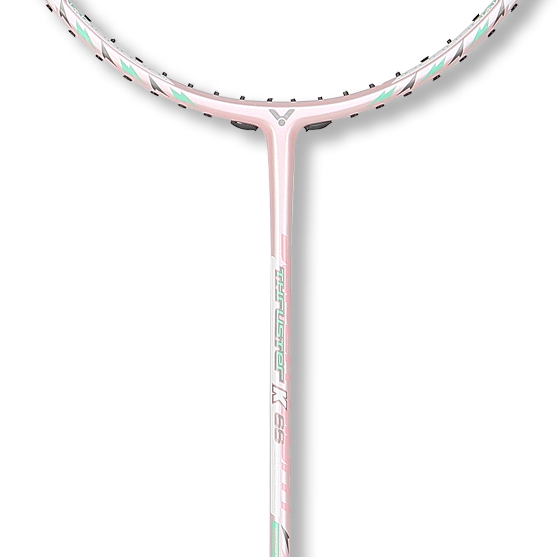 Thruster TK-66-Y racket, unstrung badminton racket, graphite and nano resin, lightweight 66g racket, G6 grip size, competitive badminton racket, durable frame, fast power shots, advanced racket technology, tournament badminton racket, medium stiff shaft, high performance racket, fast swing racket, professional badminton gear, lightweight racket
