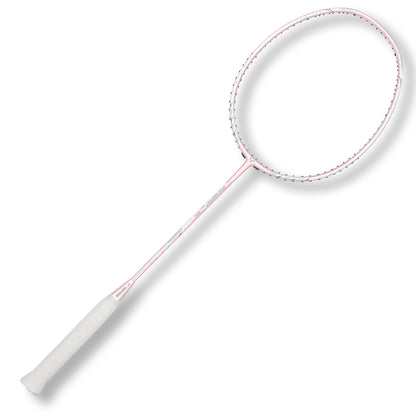 Thruster TK-66-Y racket, unstrung badminton racket, graphite and nano resin, lightweight 66g racket, G6 grip size, competitive badminton racket, durable frame, fast power shots, advanced racket technology, tournament badminton racket, medium stiff shaft, high performance racket, fast swing racket, professional badminton gear, lightweight racket