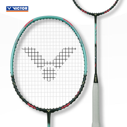 Victor TK-7U badminton racket, ultra lightweight 7U racket, nano resin shaft Victor, high tension racket up to 30 lbs, fiber reinforced frame, unstrung pro racket, speed-focused badminton gear, head heavy control racket, quick swing racket, G6 grip Victor, smash-optimized racket, durable lightweight racket, Victor advanced series, TK-7U tournament racket, flexible power racket
