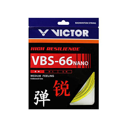 Victor VBS-66N string, Tai Tzu Ying string, high repulsion string, 0.66mm string gauge, medium feel badminton string, control and power string, Japanese badminton string, multi-color badminton string, badminton string for professionals, racket upgrade string, Victor pro series string, badminton string choice for speed, lightweight string, tournament-level string, Victor signature string