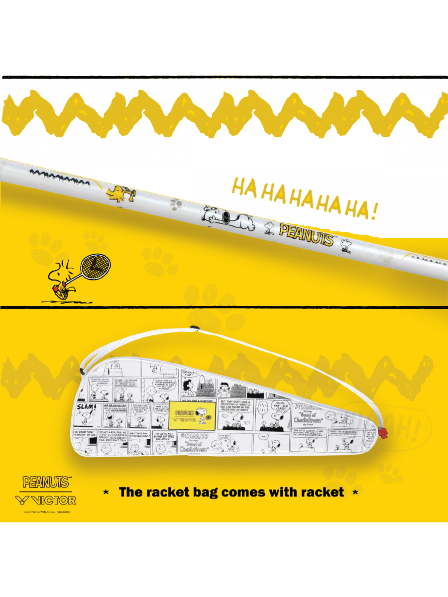 Victor Auraspeed SN white, unstrung Peanuts racket, professional level racket, high resilience graphite, Nano resin shaft, hard cored technology, 4U G5 racket, customizable string tension, clean white design, stylish performance racket, badminton for intermediate players, speed and power racket, lightweight racket for agility, Victor ARS SN series, limited edition badminton gear